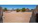 Large backyard with desert landscaping, a fountain, and mature trees offering shade and privacy at 3507 W Oakland St, Chandler, AZ 85226