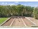 A horseshoe pit is ready for backyard fun and games in this well-maintained outdoor space at 7835 E Cannon Dr, Scottsdale, AZ 85258