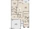 Open-concept floor plan featuring a large great room, kitchen with island, primary suite, and two additional bedrooms at 16182 W Bajada Rd, Surprise, AZ 85387