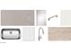 Sample of kitchen selections featuring stone countertops, stainless steel sink, wood-look floors, and white cabinets at 16182 W Bajada Rd, Surprise, AZ 85387