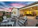 Outdoor seating area with stylish chairs around a fire pit, perfect for entertaining guests at 19428 S 210Th Pl, Queen Creek, AZ 85142