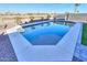 Sparkling swimming pool with a clean design, surrounded by well-kept landscaping at 20139 N Bustos Way, Maricopa, AZ 85138