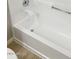 Bright bathroom with a pristine white bathtub and modern fixtures, offering a clean and relaxing space at 3511 E Baseline Rd # 1098, Phoenix, AZ 85042