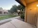 Inviting front door entrance with lush landscaping in a well-maintained community at 3511 E Baseline Rd # 1098, Phoenix, AZ 85042