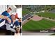 Well-maintained softball field surrounded by lush greenery and parking at 4227 W Adobe Dr, Eloy, AZ 85131
