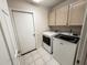 This well-organized laundry room includes modern washer and dryer units at 4332 E Stanford Ave, Gilbert, AZ 85234