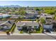 Bird's-eye view of a single-Gathering residence featuring a landscaped yard, outdoor entertaining area, and neighborhood charm at 8708 E Rancho Vista Dr, Scottsdale, AZ 85251
