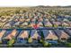 Community aerial view highlighting location, landscaping, homes, and mountain views at 13330 W Milton Dr, Peoria, AZ 85383