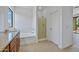 Bathroom featuring a tub, shower, and vanity with granite countertops at 1367 S Country Club Dr # 1221, Mesa, AZ 85210