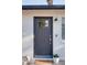 Close up view of the exterior front door featuring a 