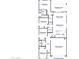 Detailed first-floor plan showcasing four bedrooms, two bathrooms, and an open kitchen at 24254 W Hacienda Ave, Buckeye, AZ 85326