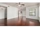 Open living room with hardwood floors and plenty of natural light, perfect for entertaining or relaxing at 295 N Rural Rd # 160, Chandler, AZ 85226
