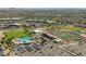 Aerial view of the community showcasing nearby school and community amenities at 3581 S Arizona Pl, Chandler, AZ 85286