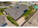 Aerial view of a home featuring a patio, small yard and privacy fence at 4010 E Coolidge St, Phoenix, AZ 85018