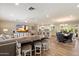 Bright and airy open-concept living space with modern furnishings and a seamless flow to the kitchen at 4010 E Coolidge St, Phoenix, AZ 85018
