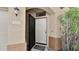 Close up of a front door with security screen and desert landscaping at 4167 E Hallihan Dr, Cave Creek, AZ 85331