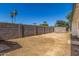 The backyard features privacy wall, landscaping and block fence at 4526 W Mission Ln, Glendale, AZ 85302
