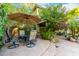 Inviting backyard patio featuring lush greenery and comfortable outdoor seating at 5139 S Marble St, Gilbert, AZ 85298
