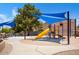The community playground offers covered play equipment with slides and climbing features at 592 W Harvard Ave, Gilbert, AZ 85233