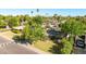 Aerial view of a charming home surrounded by mature trees at 743 W Ocotillo Rd, Phoenix, AZ 85013