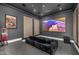 Enjoy movie nights in this theater room complete with projector and tiered seating at 8038 E Clarendon Ave, Scottsdale, AZ 85251