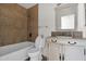 Bathroom featuring a toilet, vanity and shower/bathtub at 12842 S Wakial Loop, Phoenix, AZ 85044