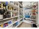 Well-organized pantry with ample shelving for storage and easy access to kitchen essentials at 24847 N 175Th Dr, Surprise, AZ 85387