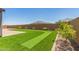Lush backyard with a putting green and manicured landscaping, perfect for outdoor enjoyment at 4371 E Enmark Dr, San Tan Valley, AZ 85143