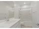White bathroom featuring modern fixtures, a vanity, and a shower at 4371 E Enmark Dr, San Tan Valley, AZ 85143