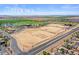 Aerial photograph of real estate development site with landscaping and future home sites in the Copper Sky area at 45131 W Horse Mesa Rd, Maricopa, AZ 85139