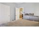 Bedroom boasts closet, plenty of natural light and modern decor at 46141 W Rainbow Dr, Maricopa, AZ 85139