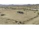 This is an aerial view of the desert property at 53925 W Stallion Rd, Maricopa, AZ 85139