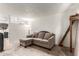 An inviting living room features neutral tones, a plush carpet, and a comfortable sectional couch at 830 S Dobson Rd # 86, Mesa, AZ 85202