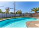 Refreshing swimming pool with a stone-trimmed edge, surrounded by artificial grass at 8602 N 42Nd Dr, Phoenix, AZ 85051