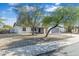 A single-story home with xeriscaping, mature shade trees and a gray garage door at 1119 W Ellis Dr, Tempe, AZ 85282
