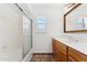 Bright bathroom features a shower-tub combo and a vanity at 1238 E Cambridge Ave, Phoenix, AZ 85006