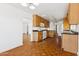 Bright kitchen area with hardwood floors, ample cabinet space, and modern appliances at 1238 E Cambridge Ave, Phoenix, AZ 85006