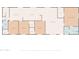 Floor plan of the home with 4 bedrooms, 2 bathrooms, and kitchen at 13050 N Breeze Way, Maricopa, AZ 85139