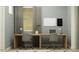 Bright home office with gray walls, built-in desk, and neutral decor providing an inviting workspace at 14949 W Cottontail Ln, Surprise, AZ 85387