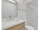 Elegant bathroom with a glass shower, a vanity and a white countertop at 220 N 22Nd Pl # 2036, Mesa, AZ 85213