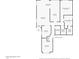 Floor plan displaying the layout of the home's bedrooms, kitchen, and living areas at 3404 E Lavey Ln, Phoenix, AZ 85032