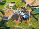 Overhead shot of a neighborhood playground and picnic area offering a safe and fun space for families at 7511 S Parkcrest St, Gilbert, AZ 85298