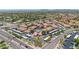 Aerial view of a neighborhood featuring a community pool and covered parking at 11375 E Sahuaro Dr # 1008, Scottsdale, AZ 85259