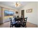 Kitchen dining area with sliding glass doors to the backyard at 1407 W Chilton St, Chandler, AZ 85224