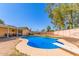 Inviting pool area surrounded by desert landscaping and mature trees at 19407 N 15Th Ave, Phoenix, AZ 85027