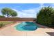 A backyard pool has a built-in spa with lush desert landscaping at 2109 W Wildhorse Dr, Chandler, AZ 85286