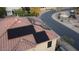 Aerial view of the roof showcasing the solar panels at 3064 E Michelle Way, Gilbert, AZ 85234