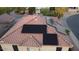 Aerial view of the roof highlighting the solar panels at 3064 E Michelle Way, Gilbert, AZ 85234
