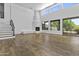 Open living room with fireplace, tall windows and staircase at 38709 N 16Th Pl, Phoenix, AZ 85086
