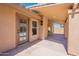 Spacious covered patio with an exterior door at 4037 E Milton Dr, Cave Creek, AZ 85331